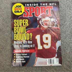 vintage Inside the NFL Sport Sept 1993 magazine features quarterback Joe Montana